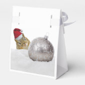 Niedlicher Chipmunk Silver und Schnee Weihnachtsfe Geschenkschachtel (Rückseite)