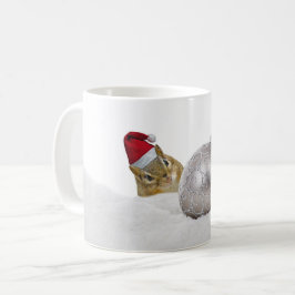 Niedlicher Chipmunk Silver und Schnee Weihnachtsfe Kaffeetasse