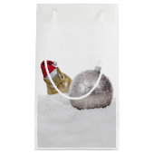 Niedlicher Chipmunk Silver und Schnee Weihnachtsfe Kleine Geschenktüte (Vorderseite)