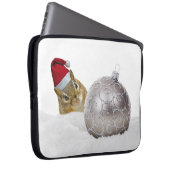 Niedlicher Chipmunk Silver und Schnee Weihnachtsfe Laptopschutzhülle (Vorne Rechts)