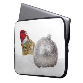 Niedlicher Chipmunk Silver und Schnee Weihnachtsfe Laptopschutzhülle (Vorderseite Links)