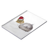 Niedlicher Chipmunk Silver und Schnee Weihnachtsfe Notizblock (Linke Seite)