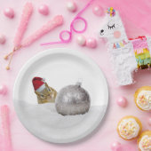 Niedlicher Chipmunk Silver und Schnee Weihnachtsfe Pappteller (Party)