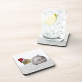 Niedlicher Chipmunk Silver und Schnee Weihnachtsfe Untersetzer (Rechte Seite)