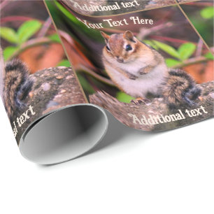 Niedlicher Chipmunk Tierart Personalisiert Geschenkpapier