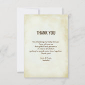 Niedlicher Chipmunk und Pumpkin Baby Dusche Danke (Rückseite)