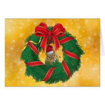 Niedlicher Chipmunk Weihnachtskranz
