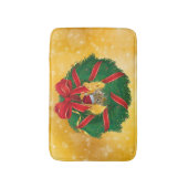 Niedlicher Chipmunk Weihnachtskranz Badematte (Vorderseite Vertikal)