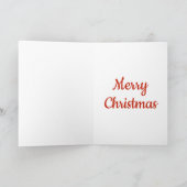 Niedlicher Chipmunk Weihnachtskranz Feiertagskarte (Innenseite)