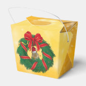 Niedlicher Chipmunk Weihnachtskranz Geschenkschachtel (Rückseite)