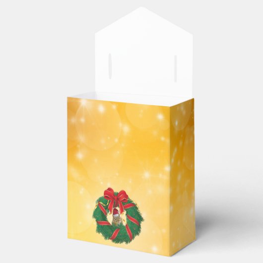 Niedlicher Chipmunk Weihnachtskranz Geschenkschachtel (Geöffnet)