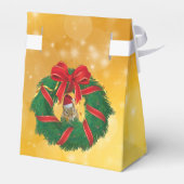 Niedlicher Chipmunk Weihnachtskranz Geschenkschachtel (Rückseite)