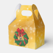 Niedlicher Chipmunk Weihnachtskranz Geschenkschachtel (Rückseite)