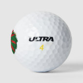 Niedlicher Chipmunk Weihnachtskranz Golfball (Logo)