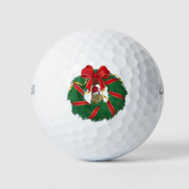 Niedlicher Chipmunk Weihnachtskranz Golfball