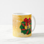 Niedlicher Chipmunk Weihnachtskranz Kaffeetasse (VorderseiteRechts)