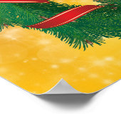 Niedlicher Chipmunk Weihnachtskranz Poster (Ecke)