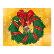 Niedlicher Chipmunk Weihnachtskranz