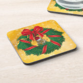 Niedlicher Chipmunk Weihnachtskranz Untersetzer (Linke Seite)