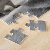 Niedlicher Chipmunk wie Critter auf einem Felsen Puzzle (Seite)