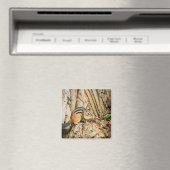 Niedlicher Chipmunk Woodland Animals Nature Square Magnet (In Situ (Geschirrspüler))