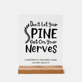 Niedlicher Chiropraktikum Firmenname und Geschäfts Acrylschild