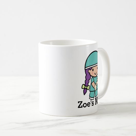 Niedlicher Chirurg in Scrubs Kaffeetasse (VorderseiteRechts)