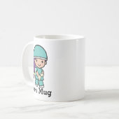 Niedlicher Chirurg in Scrubs Kaffeetasse (Vorderseite Links)