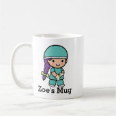 Niedlicher Chirurg in Scrubs Kaffeetasse (Links)
