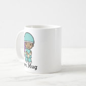 Niedlicher Chirurg in Scrubs Kaffeetasse (Vorderseite Links)