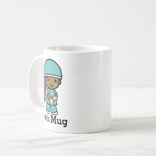 Niedlicher Chirurg in Scrubs Kaffeetasse (Vorderseite Links)