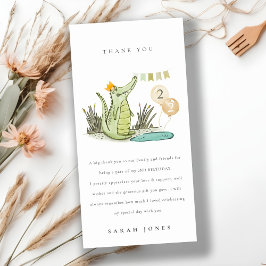 Niedlicher Chomp-Alligator im Sumpf jedes Lebensal Dankeskarte