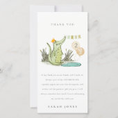 Niedlicher Chomp-Alligator im Sumpf jedes Lebensal Dankeskarte (Vorderseite)