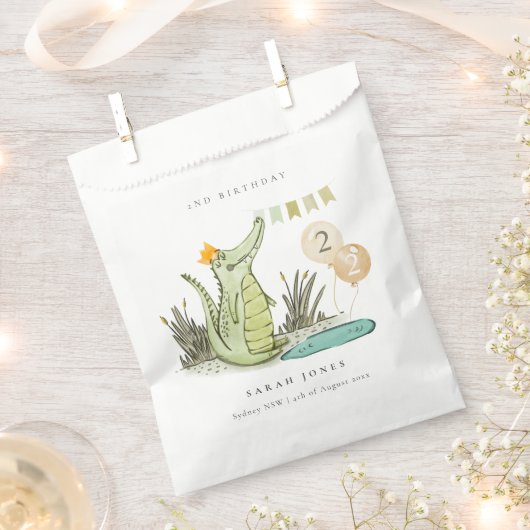 Niedlicher Chomp-Alligator im Sumpf jedes Lebensal Geschenktütchen (Ausgeschnitten)