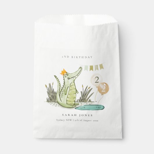 Niedlicher Chomp-Alligator im Sumpf jedes Lebensal Geschenktütchen (Vorderseite)