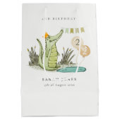 Niedlicher Chomp-Alligator im Sumpf jedes Lebensal Mittlere Geschenktüte (Rückseite)