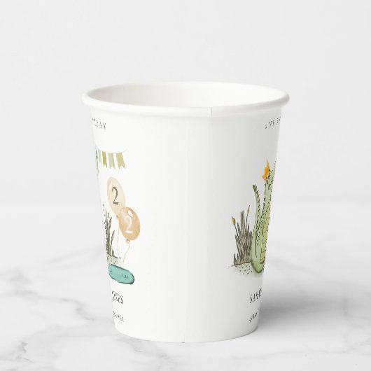 Niedlicher Chomp-Alligator im Sumpf jedes Lebensal Pappbecher (Rechts)