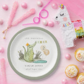 Niedlicher Chomp-Alligator im Sumpf jedes Lebensal Pappteller (Party)