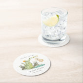 Niedlicher Chomp-Alligator im Sumpf jedes Lebensal Runder Pappuntersetzer (Vor Ort)