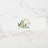 Niedlicher Chomp-Alligator im Sumpf jedes Lebensal Wasserflaschenetikett (Einzelnes Label)