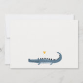 Niedlicher Chomp-Alligator Sumpf jedes Alters Kind Einladung (Rückseite)