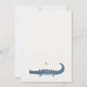 Niedlicher Chomp-Alligator Sumpf jedes Alters Kind Einladung (Rückseite)