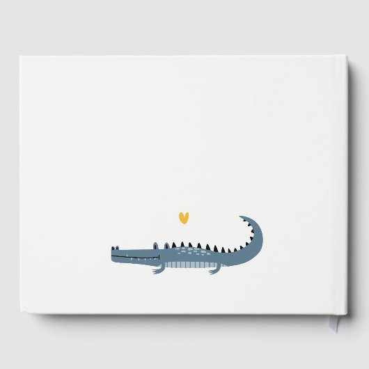 Niedlicher Chomp-Alligator Sumpf jedes Alters Kind Gästebuch (Rückseite)