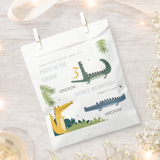 Niedlicher Chomp-Alligator Sumpf jedes Alters Kind Geschenktütchen (Ausgeschnitten)