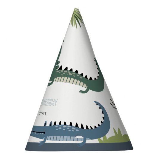 Niedlicher Chomp-Alligator Sumpf jedes Alters Kind Partyhütchen (Rechts)