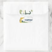 Niedlicher Chomp-Alligator Sumpf jedes Alters Kind Quadratischer Aufkleber (Tasche)