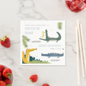 Niedlicher Chomp-Alligator Sumpf jedes Alters Kind Serviette (Beispiel)