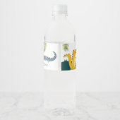 Niedlicher Chomp-Alligator Sumpf jedes Alters Kind Wasserflaschenetikett (Rückseite)