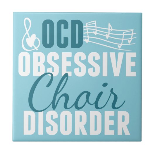 Niedlicher Chor aquamarin Fliese (Vorderseite)