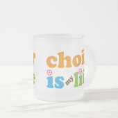 Niedlicher Chor ist meine Leben-Retro Blumen Mattglastasse (VorderseiteRechts)